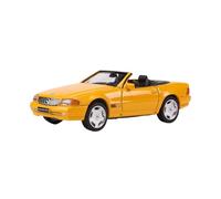 Auto Classica In Lega 1:64 Per Benz SL500 Convertible Sports Car Modello In Lega Tetto Staccabile Collezione Per Adulti Giallo Decorativi Da Collezione(Yellow)
