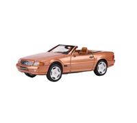 Auto Classica In Lega 1:64 Per Benz SL500 Convertible Sports Car Modello In Lega Tetto Staccabile Collezione Per Adulti Giallo Decorativi Da Collezione(Gold)