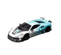 Auto Classica In Lega 1:64 Per Ferrari F8XX Mansory Modificato Modello Di Auto In Lega F8XX Con Decorazioni In Metallo Bianco Decorativi Da Collezione(Style 1)