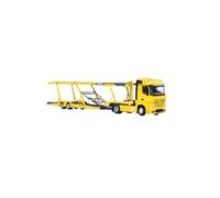 Auto Classica In Lega 1:64 Per Mercedes-Benz Actros Rimorchio Per Auto A Due Piani Giallo Tetto Basso Specchio Tradizionale Lega Decorativi Da Collezione