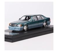 Auto Classica In Lega 1:64 Per Mercedes-Benz W140 Tiger Head Modello Di Auto In Lega Collezione Di Ornamenti Verdi Decorativi Da Collezione