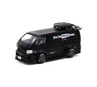 Auto Classica In Lega 1:64 Per Tarmac Works Hiace Widebody Matt Black Modello Di Auto In Lega Con Telaio Del Tetto Decorativi Da Collezione