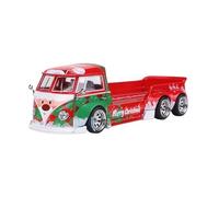 Auto Classica In Lega 1:64 Per Volkswagen T1 Pickup Rimorchio Modello Di Auto In Lega Verniciata Natalizia Ornamenti Rossi Decorazione Decorativi Da Collezione