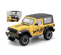 Auto Classica In Lega Modellino Auto Giocattolo In Lega Pressofusa Con Suono E Luce Modello Wrangler Rubicon Con Tetto Staccabile Scala 1:24 Decorativi Da Collezione(Yellow)