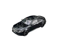 Auto Classica In Lega Modello Di Auto In Lega Con Ornamenti A Tema Scena Di Strada Per Mercedes-Benz C63s Coupé In Scala 1:64 Decorativi Da Collezione(Black)