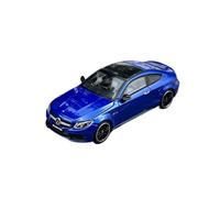 Auto Classica In Lega Modello Di Auto In Lega Con Ornamenti A Tema Scena Di Strada Per Mercedes-Benz C63s Coupé In Scala 1:64 Decorativi Da Collezione(Blue)