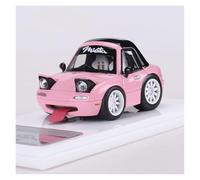 Auto Classica In Lega Ornamenti Per La Collezione Di Modelli Di Auto In Resina Mazda MX5 NA1 Miata Q Version In Scala 1:64 Decorativi Da Collezione(Pink)