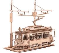 Auto Classico Tram 3D Puzzle in Legno per Adulti, Modello di Ingranaggio Meccanico Kit, Autoassemblaggio Rompicapo Giocattol per Regali di Compleanno di Natale