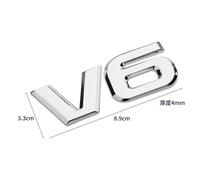 Auto Coda Posteriore Lato Del Metallo 4x4 RC 4WD V6 V8 Adesivo 3D Cromo Grande