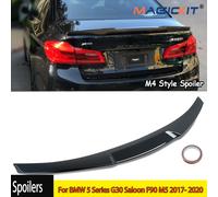 Auto Coda Tronco Tronco Labbro Spoiler Per BMW Serie 5 G30 F90 M5 2017- 2020 M4 Stile Ala Gloss Nero
