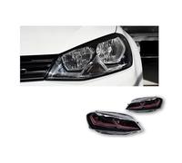 Auto compatibile con VW Golf 7 2013-2017 MK7 Fari DRL Hella LED Bi Xenon Lampadina Fendinebbia Accessorio per auto Faro anteriore Golf 7(RED,LEFT AND RIGHT_RHD)