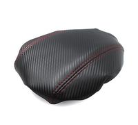 auto con console centrale Per VW per Golf 6 2010 2011 2012 2013 Car Interior Carbon Style Microfibra Pelle Bracciolo Centrale Copertura Trim(Red line)