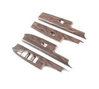 Auto Consolle Centrale Adesivi 4 pezzi Interruttore pulsante sollevamento vetro finestrino dell'auto Rivestimento del pannello bracciolo della porta per Bz4X 2022 2023 Mogano