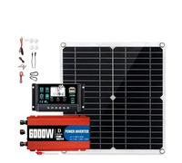 Auto Convertitore Potenza Aggiornamento 6000W Kit Solare Completo Controller 100A Pannello Mono 300W Inverter 12V-110/220V EMontaggio Alimentazione Off-grid