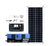 Auto Convertitore Potenza Kit Completo Solare Off-grid 8000W Controller 100A Pannello 200W Backup Domestico/campeggio Doppio Inverter 12V/24V A 110V/220V