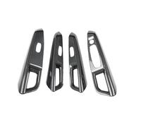 Auto Copertura Trim Per Nissan Per Kicks 2017-2021 LHD!!! Rivestimento Pulsante Interruttore Alzacristalli E Bracciolo Interno Portiera Auto 4 Pezzi(Carbone nero)