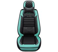 Auto Copri-sedili Coprisedili Per Auto In Pelle A 5 Posti Per Ford Per Ranger Per Focus 2 Mk1 Per Bordo Per Fuga C Max Per Smax Ka Per Explorer Per Fiesta Per Mondeo Mk4(NERO VERDE,Deluxe a)