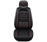Auto Copri-sedili Coprisedili Per Auto In Pelle A 5 Posti Per Ford Per Ranger Per Focus 2 Mk1 Per Bordo Per Fuga C Max Per Smax Ka Per Explorer Per Fiesta Per Mondeo Mk4(Black Red line,Deluxe a)