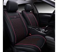 Auto Copri-sedili Cuoio Dell'unità Elaborazione Set Completo 5 Sedile Copertura Sede Dell'automobile Per Ford Focus Mk2 Per Edge Per Explorer Per Ecosport Per Fuga Per Escursione(Black red no pillow)