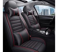 Auto Copri-sedili Per Bmw E65 Serie 7 E38 F01 F02 F03 F04 G11G12 Cuoio Seggiolino Auto Copertura Completa(Black Red 5 Seat,A)