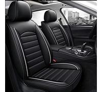 Auto Copri-sedili Per Bmw E65 Serie 7 E38 F01 F02 F03 F04 G11G12 Cuoio Seggiolino Auto Copertura Completa(Black White 5 Seat,B)