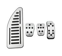 Auto Copripedali Per Ford Per Fiesta Per MK7 2009-2015 Per Ecosport 2012-2017 Copripedali Auto Pedali Dell'acceleratore Cuscinetti Lega Alluminio Gomma(MT with Rest)