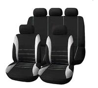 WITH001 Auto Coprisedili per Jeep Compass II 2017 2018 2019 2020 2021 2022 2023, Fodere Anteriori E Posteriori Tessuto in Poliestere Traspirante Antiscivolo Coprisedili Accessori,G White