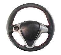 Auto Coprivolante Per Ford Per EcoSport 2014-2017 Per Fiesta 2008-2017 Coprivolante In Similpelle Auto Veicolo Volante Copri(Gray Thread)