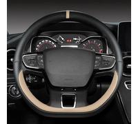 Auto Coprivolante per Jeep Avenger 2022 2023 2024 2025, Copri Volante in Pelle PU Impermeabile e Antiscivolo Protezione Decorazione Interiore,B/Beige