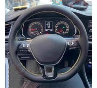 Auto Coprivolante Per VW Per Golf 7 Per Mk7 Per Touran Per Polo Per Jetta Per Passat Per B8 Per Tiguan Coprivolante Auto In Similpelle Nera Veicolo Volante Copri(Black Thread)