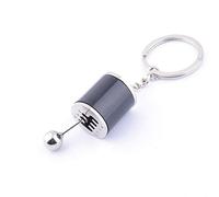 Auto creativa Cambio a ingranaggi a 6 marce, modello in metallo, portachiavi, anello, portachiavi, nero, conveniente e durevole. Lavorazione ingegnosa