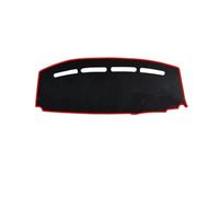 Auto Cruscotto Antiscivolo Per Fiat 500 500c 500e 2007-2024 Copertura Cruscotto Protezione Cruscotto Parasole Anti-UV Tappetino Accessori Auto Cruscotto Tappetino Auto(Left Hand Red Edge)