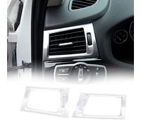 Auto Cruscotto Condizionatore D'aria Laterale Uscita Aria Telaio Trim Copertura Per B&M&W X3 F25 X4 F26 2011 2012 2013 2014 2015 2016 2017 Accessori (Color : Silver)