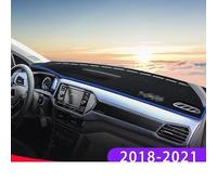 Auto Cruscotto Coperture Zerbino Evitare Luce Pad Per Vw Per T-cross 2018 2019 2020 2021 Piattaforma Strumento Tappeti Parasole Cruscotto(Black Side)
