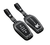 Auto Custodia Portachiavi per Peugeot 208 e208 GT GT Line 2020-2023 2021 2022, Portachiavi Impermeabile Antigoccia Borsa Chiavi Portatile Key Shell Accessori,Black- Metal Buckle Bracelet A