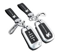 Auto Custodia Portachiavi per Peugeot 208 e208 GT GT Line 2020-2023 2021 2022, Portachiavi Impermeabile Antigoccia Borsa Chiavi Portatile Key Shell Accessori,Silver- Metal Buckle Bracelet B