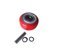 Auto da 1 pezzo da 5 pollici in poliuretano PU a ruota singola con nucleo in ferro e lamiera ad rossa