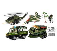 Auto da convoglio militare con rimorchio e soldato 63 cm