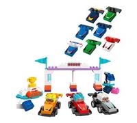 Lego duplo 10445 auto da corsa e piloti team f1, macchina giocattolo da costruire, giochi creativi e didattici per bambini 2+
