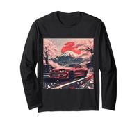 Auto da Corsa JDM Drift Vintage Sakura Blossom Rising Sun Art Maglia a Manica