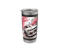 Auto da corsa JDM Drift vintage Tokyo Sakura Flower Blossom Art Bicchiere termico in acciaio inox doppia parete