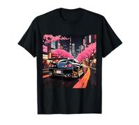 Auto da Corsa JDM Legend Drift Tokyo Skyline Sakura Blossom Art Maglietta