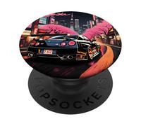 Auto da corsa JDM Legend Drift Tokyo Skyline Sakura Blossom Art PopSockets PopGrip Adesivo