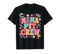 Auto da Corsa Mama Pit Crew Mom Groovy Maglietta