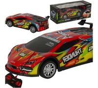 Auto da corsa radiocomandata THUNDER con luci LED, rossa