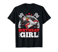 Auto da corsa ragazza di compleanno ragazza da corsa con Maglietta