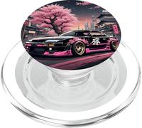 Auto da corsa retrò JDM Drift Tokyo Skyline Sakura Blossom Art PopSockets PopGrip per MagSafe