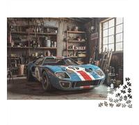 Auto da Corsa Retrò Puzzle 1000 Pezzi Carta per Adulti Scena Garage Officina Gioco Concentrato Decorazione Casa Regalo Famiglia 38x26cm/1000pcs