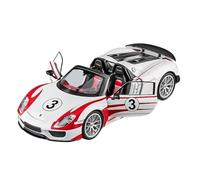 Auto da esposizione 1:18 for 918 Martini Lega Pressofusa Metallo Multiuso Modello di Auto Ornamentale Souvenir Collezione o regalo(White-red)
