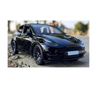 Auto da esposizione 1/24 for il modello Y in lega pressofusa con simulazione di suoni e luci, modello di auto a trazione posteriore, souvenir ornamentale Collezione o regalo(Black)